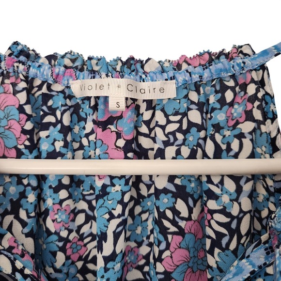 Violet + Claire Floral Print Halter Neck Tank Top Women's Size S  A50 - Picture 4 of 5